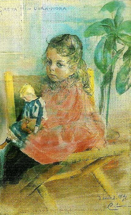 Carl Larsson greta och dora-nora eller de tva olyckliga modellera oil painting picture